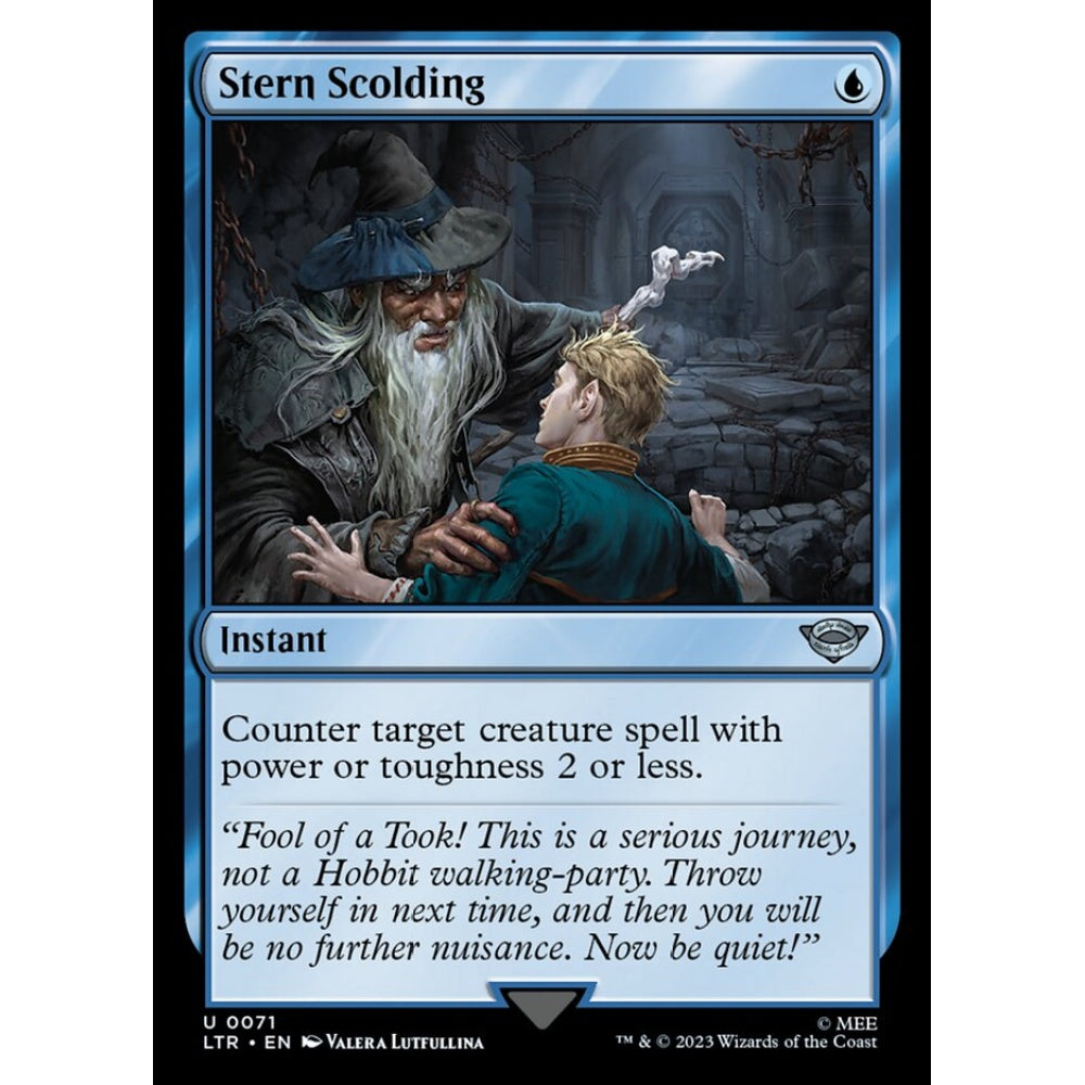 Stern Scolding, uncommon, 71, Magic the Gathering, The Lord of the Rings: Tales of Middle-earth