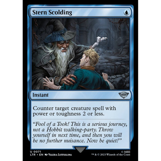 Stern Scolding, uncommon, 71, Magic the Gathering, The Lord of the Rings: Tales of Middle-earth