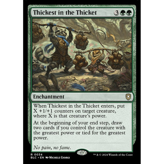 Thickest in the Thicket, 34, rare, Magic: The Gathering, Bloomburrow
