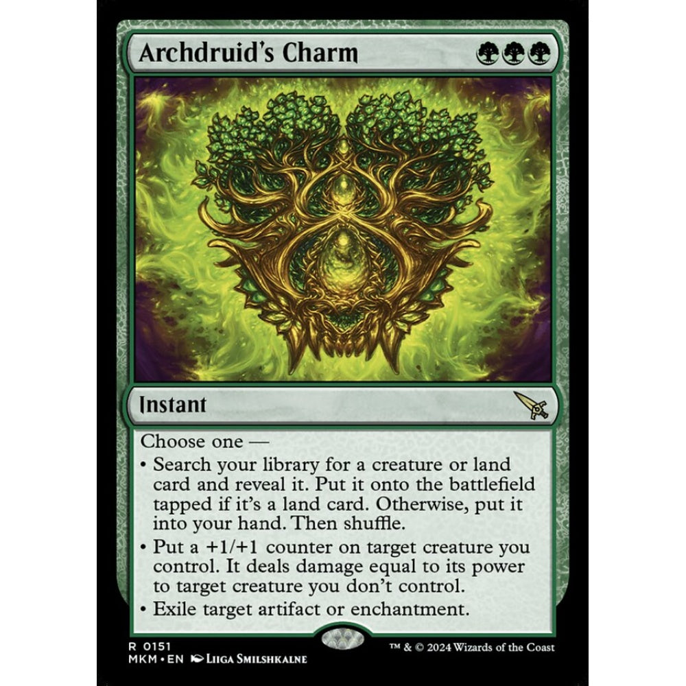 Archdruid's Charm rare 151 Magic the Gathering Murders at Karlov Manor