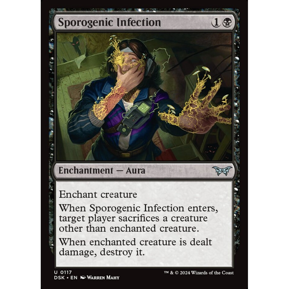 Sporogenic Infection, 117, uncommon, Magic: The Gathering, Duskmourn: House of Horror
