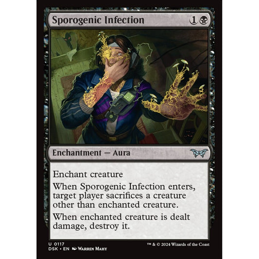 Sporogenic Infection, 117, uncommon, Magic: The Gathering, Duskmourn: House of Horror