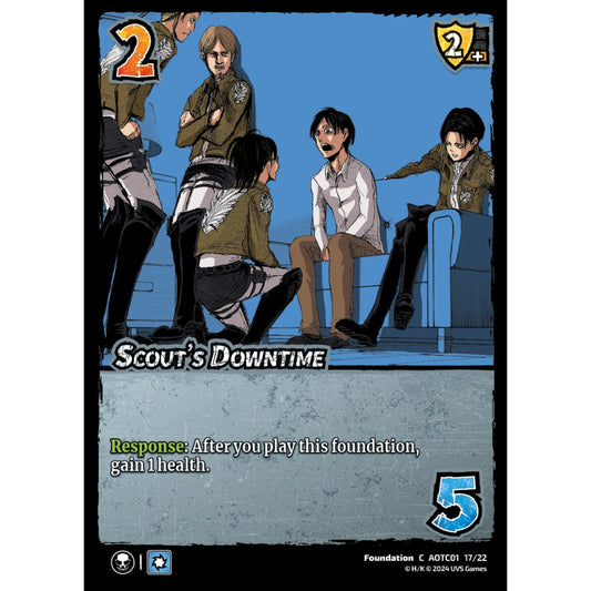 Scout's Downtime, 17/22, C, UniVersus, Attack on Titan: Battle for Humanity
