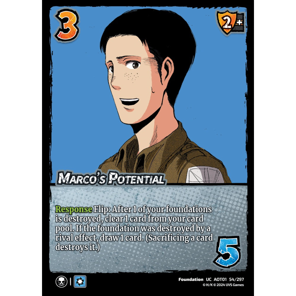 Marco's Potential, 54/297, UC, UniVersus, Attack on Titan: Battle for Humanity