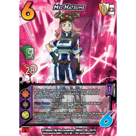 Mei Hatsume, 28/117, XR, UniVersus, MHA02 Crimson Rampage