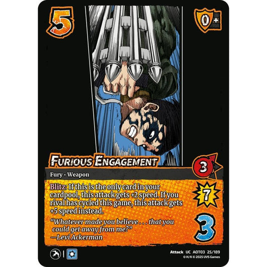 Furious Engagement 25/189 AOT03 Universus Attack on Titan: Apocalypse Attack UC