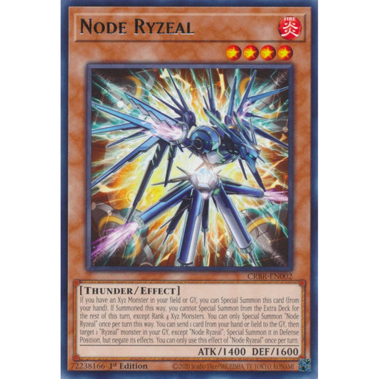 Node Ryzeal CRBR-EN002 Rare Rare Yu-Gi-Oh Crossover Breakers in Art