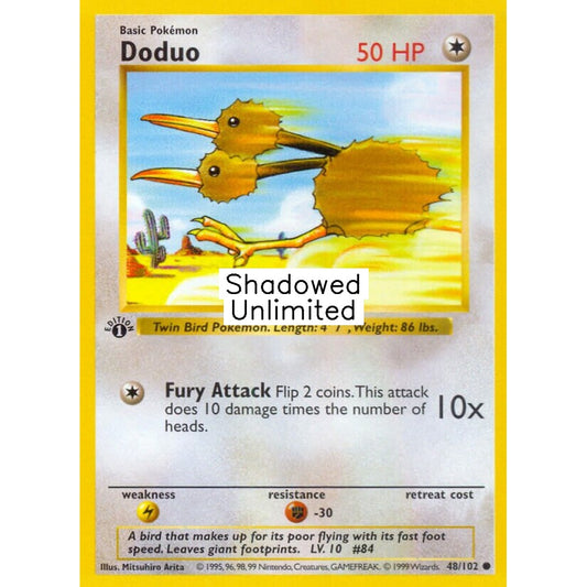Doduo Common 48/102 Pokemon Card Game Base Set