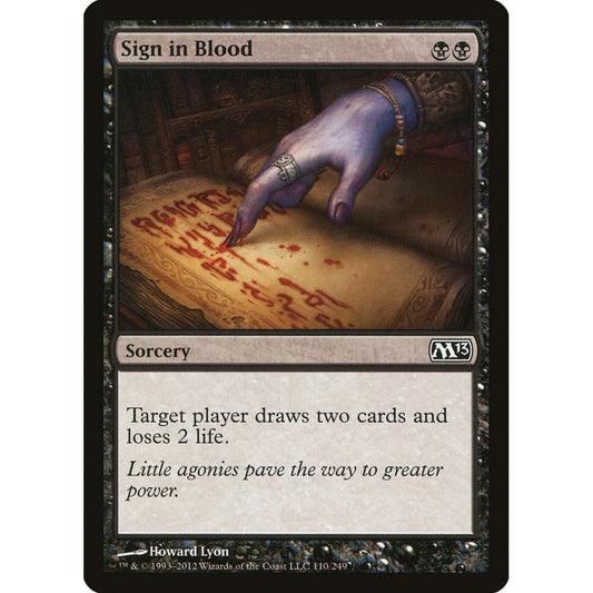 Sign in Blood common 110 Magic the Gathering Magic 2013