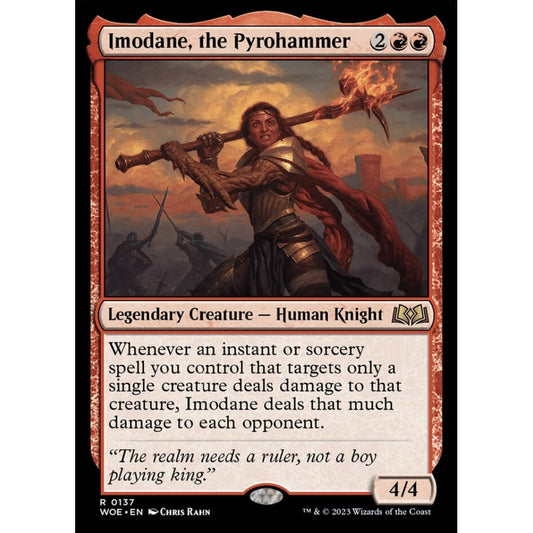 Imodane, the Pyrohammer, rare, 137, Magic the Gathering, Wilds of Eldraine
