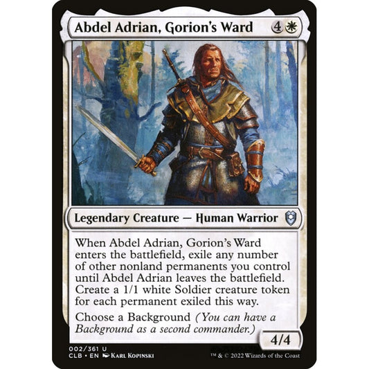 Abdel Adrian, Gorion's Ward uncommon 2 Magic the Gathering Commander Legends: Battle for Baldur's Gate