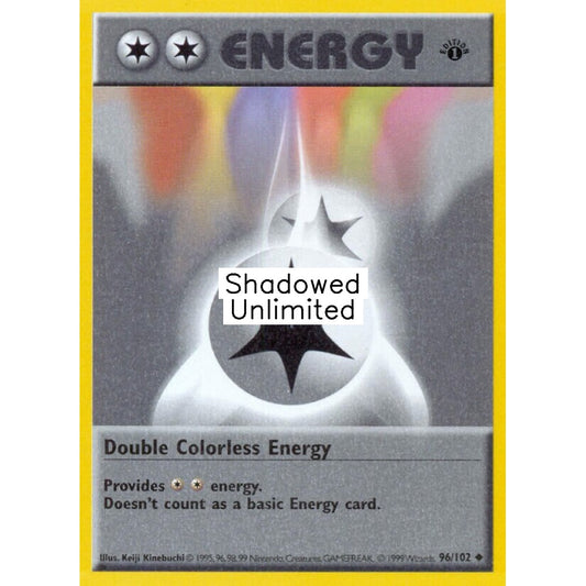 Double Colorless Energy Uncommon 96/102 Pokemon Card Game Base Set