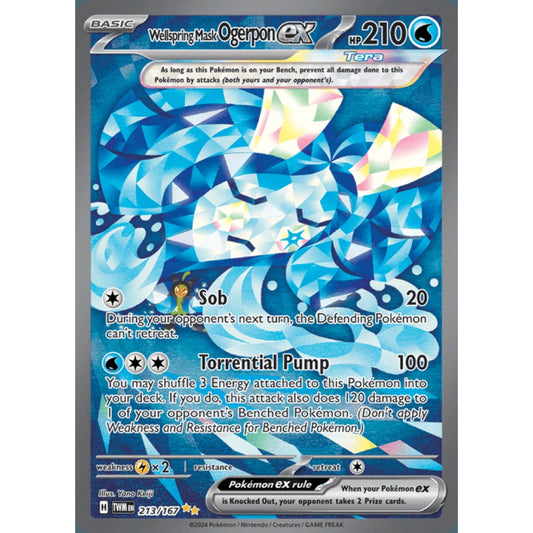 Wellspring Mask Ogerpon ex Secret Illustration Rare 213/167 Pokemon Card Game Twilight Masquerade