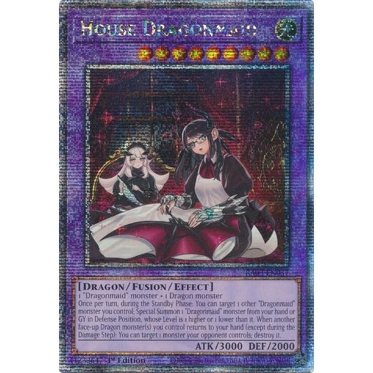 House Dragonmaid (Alternate Art) (Quarter Century Secret Rare) RA03-EN037 QCR Yu-Gi-Oh Quarter Century Bonanza