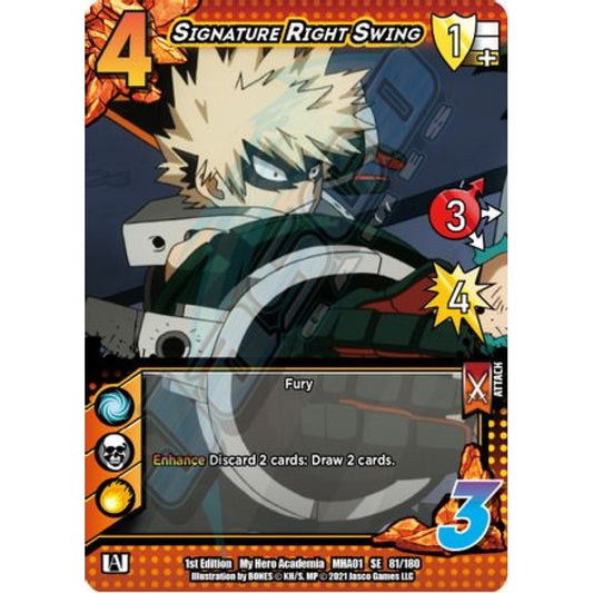 Signature Right Swing, 81/180, SE, UniVersus, MHA01 My Hero Academia