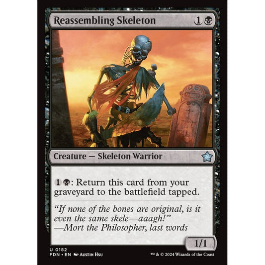 Reassembling Skeleton, 182, uncommon, Magic: The Gathering, Foundations