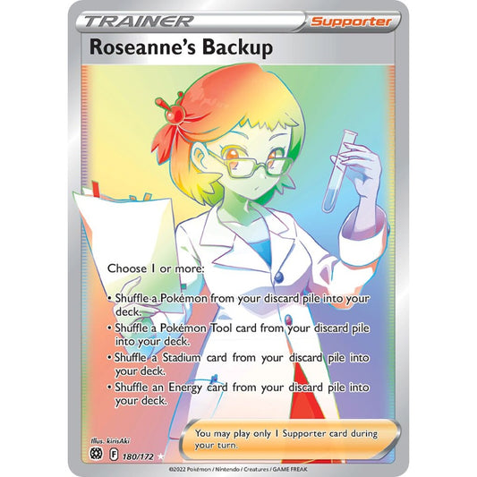 Roseanne's Backup Rare Rainbow 180/172 Pokemon Card Game Brilliant Stars
