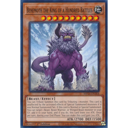 Behemoth the King of a Hundred Battles JUSH-EN050 Super Super Rare Yu-Gi-Oh Justice Hunters in Art
