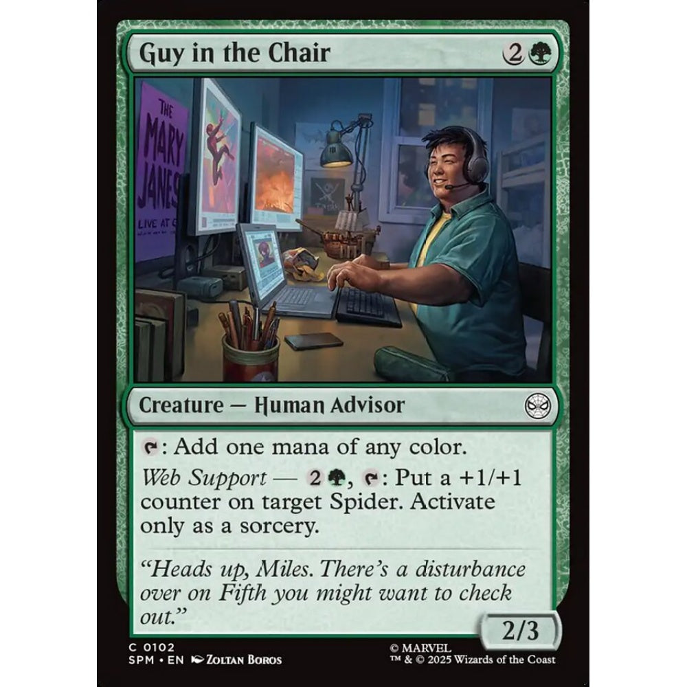Guy in the Chair common 102 Magic the Gathering Marvel's Spider-Man