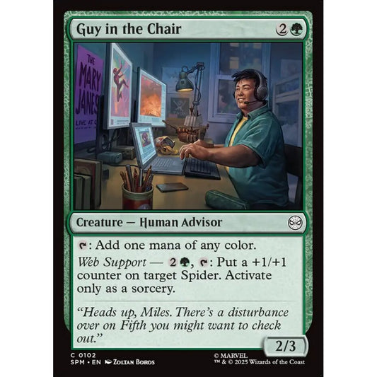 Guy in the Chair common 102 Magic the Gathering Marvel's Spider-Man