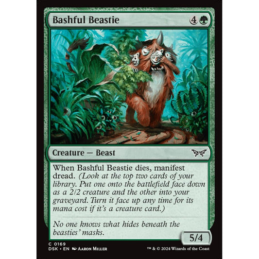 Bashful Beastie, 169, common, Magic: The Gathering, Duskmourn: House of Horror