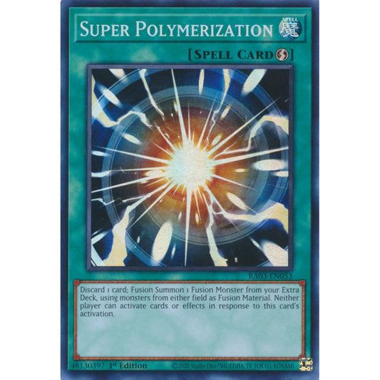 Super Polymerization RA03-EN053 Secret Secret Rare Yu-Gi-Oh Quarter Century Bonanza in Art