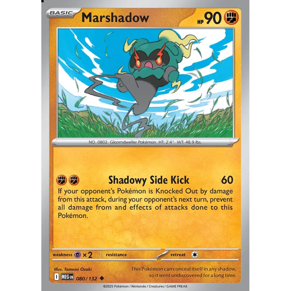 Marshadow Uncommon 080/132 Pokemon Card Game Mega Evolution