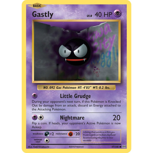 Gastly Common 47/108 Pokemon Card Game Evolutions