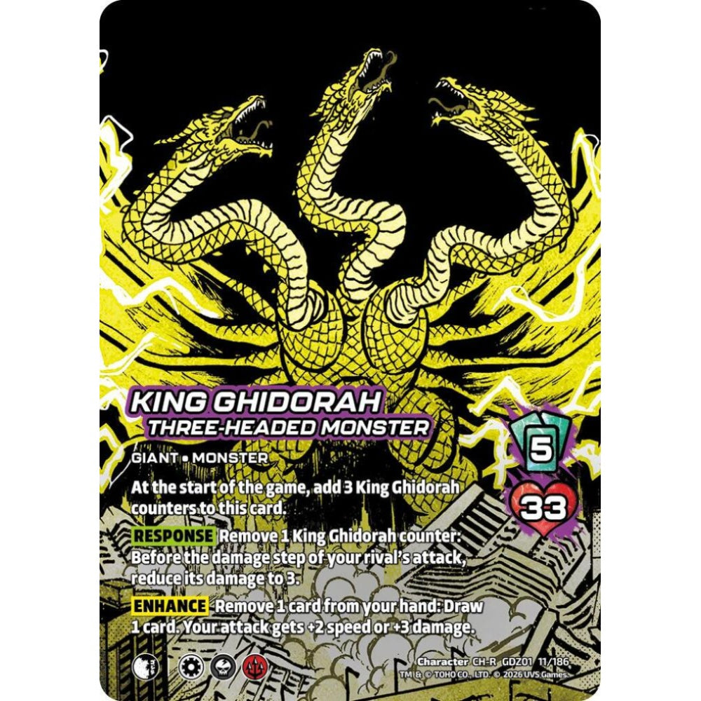 King Ghidorah, Three-Headed Monster GDZ01 11/186 GDZ01 Universus Godzilla: Reign of Kaiju Character CH