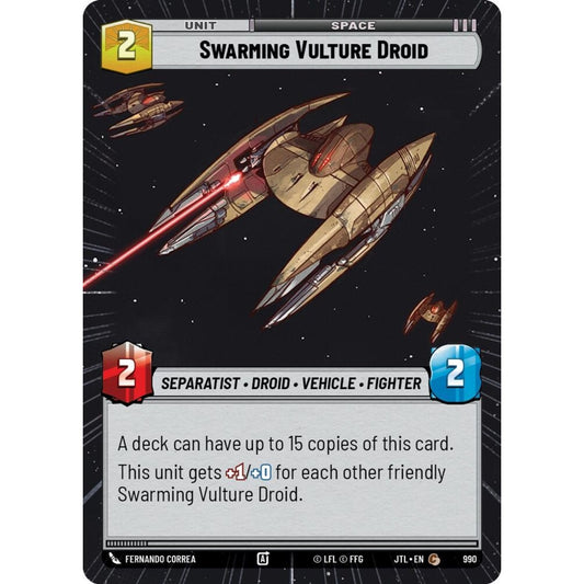 Swarming Vulture Droid, C, JTL 990) Hyperspace Foil, Star Wars Unlimited