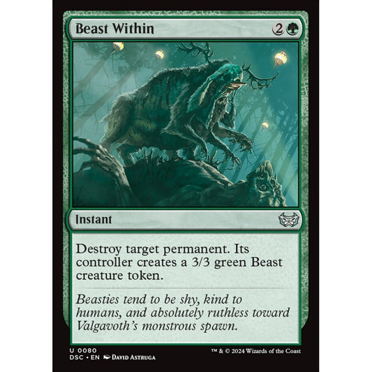 Beast Within, 80, uncommon, Magic: The Gathering, Duskmourn: House of Horror