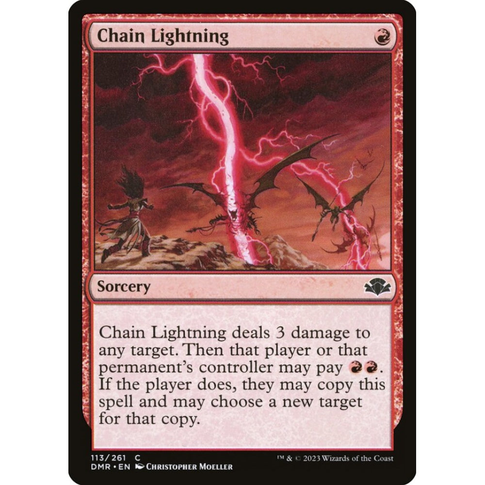 Chain Lightning common 113 Magic the Gathering Dominaria Remastered