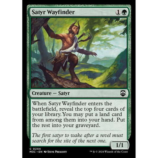 Satyr Wayfinder, 244, common, Magic: The Gathering, Modern Horizons 3
