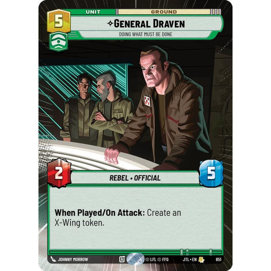 General Draven, R, JTL 851) Hyperspace Foil, Star Wars Unlimited