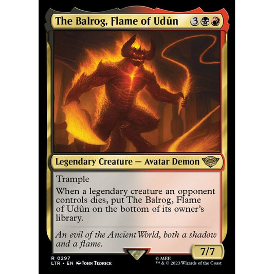 The Balrog, Flame of Udûn, rare, 297, Magic the Gathering, The Lord of the Rings: Tales of Middle-earth