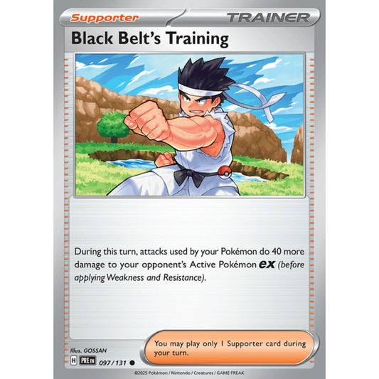 Black Belt's Training Common 097/131 Pokemon Card Game Prismatic Evolutions