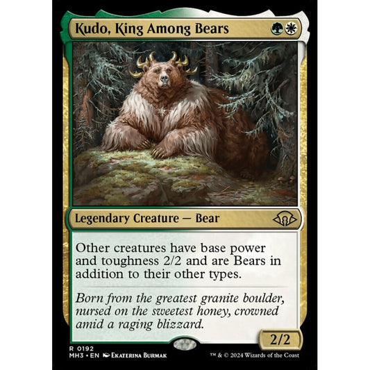 Kudo, King Among Bears, 192, rare, Magic: The Gathering, Modern Horizons 3