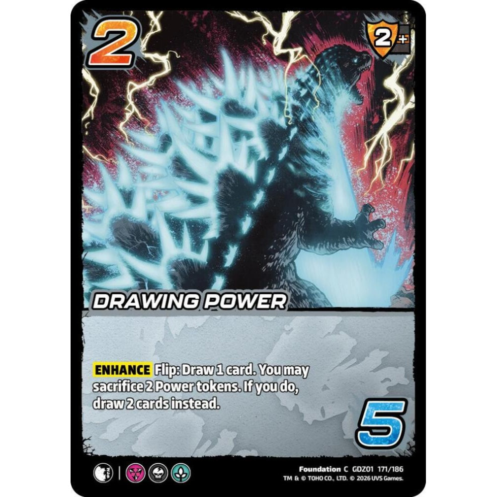Drawing Power GDZ01 171/186 GDZ01 Universus Godzilla: Reign of Kaiju Foundation C