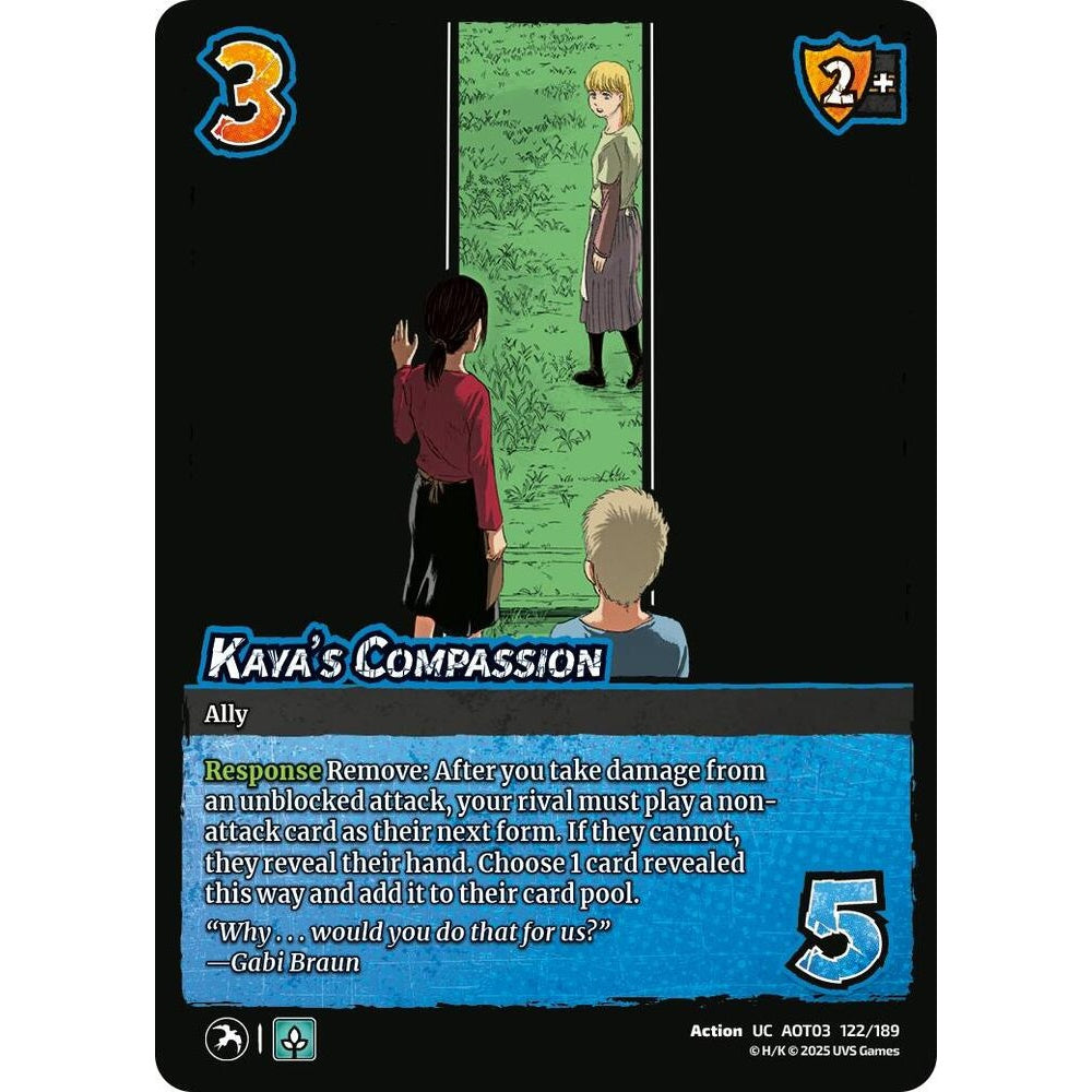 Kaya's Compassion 122/189 AOT03 Universus Attack on Titan: Apocalypse Action UC