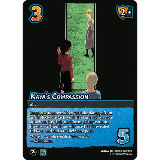 Kaya's Compassion 122/189 AOT03 Universus Attack on Titan: Apocalypse Action UC