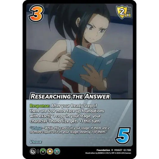 Researching the Answer, 61/180, R, UniVersus, MHA07 Girl Power