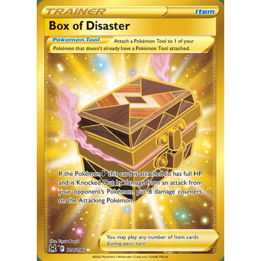 Box of Disaster Secret Rare 214/196 Pokemon Card Game Lost Origins