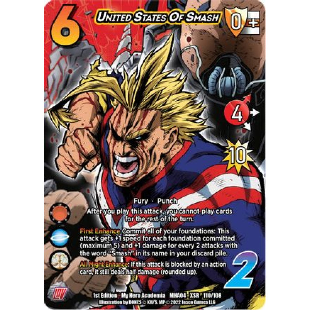 United States of Smash, 110/108, XSR, UniVersus, MHA04 League of Villains