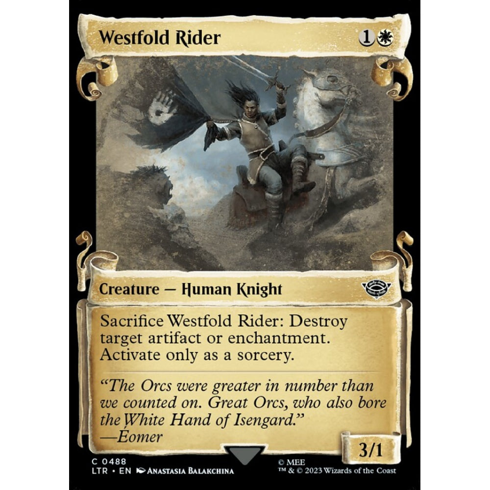 Westfold Rider, common, 488, Magic the Gathering, The Lord of the Rings: Tales of Middle-earth