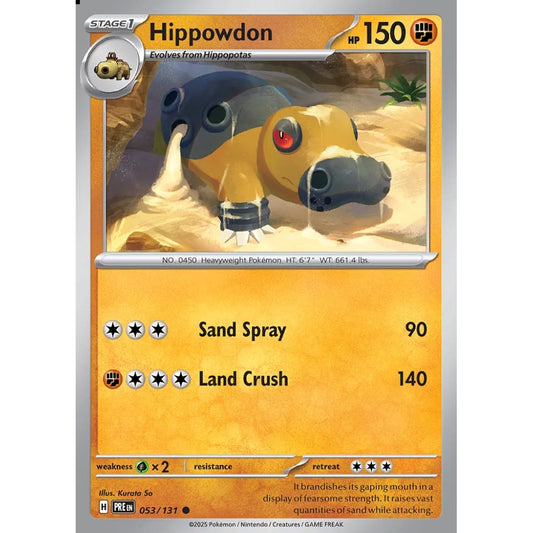 Hippowdon Common 053/131 Pokemon Card Game Prismatic Evolutions
