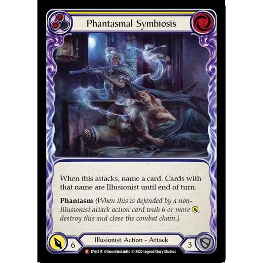 Phantasmal Symbiosis DYN215-RF Majestic Flesh & Blood Trading Card Game Dynasty in Rainbow Foil Art