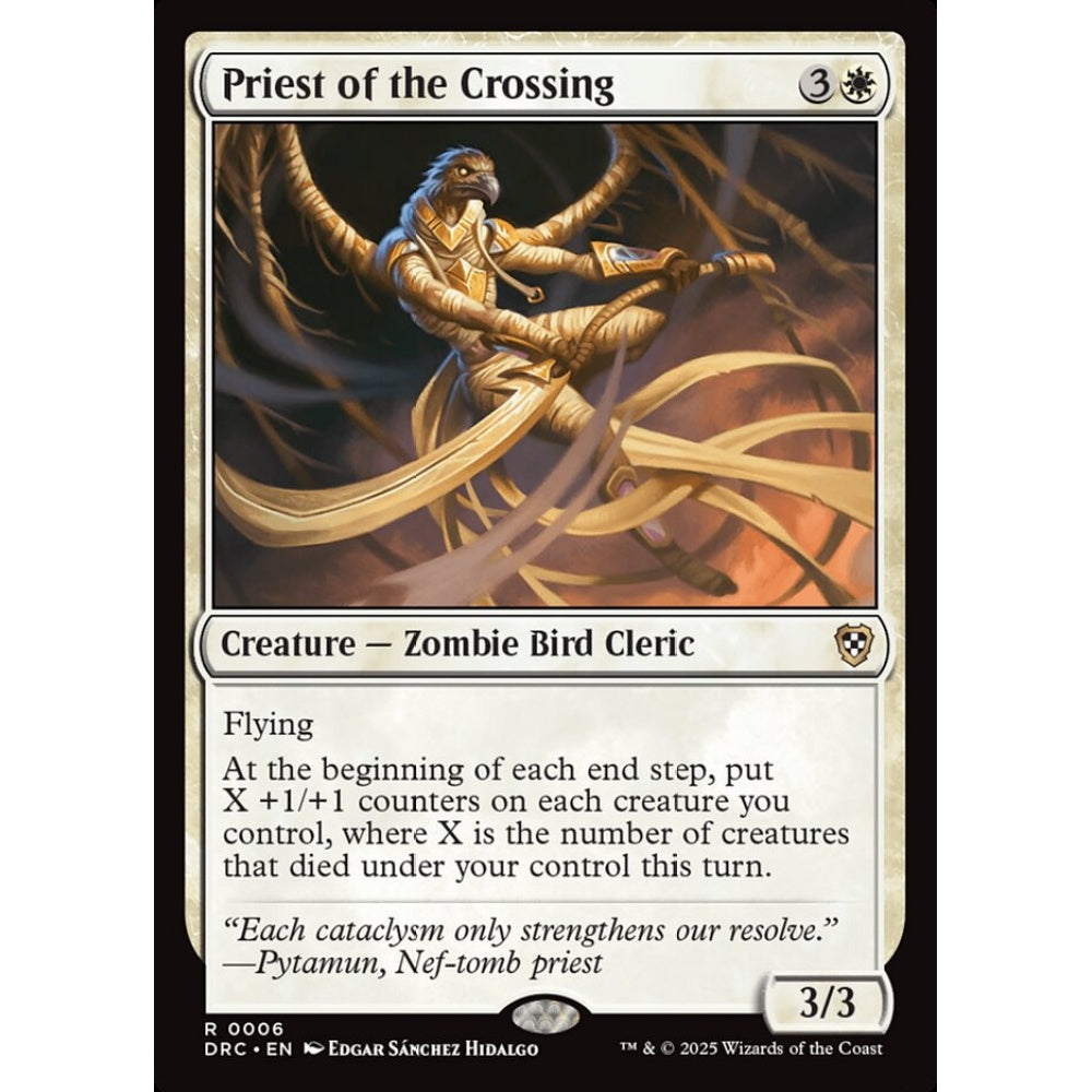 Priest of the Crossing, 6, rare, Magic: The Gathering, Aetherdrift Commander
