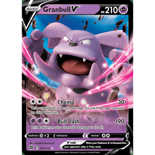 Granbull V Double Rare 057/172 Pokemon Card Game Brilliant Stars