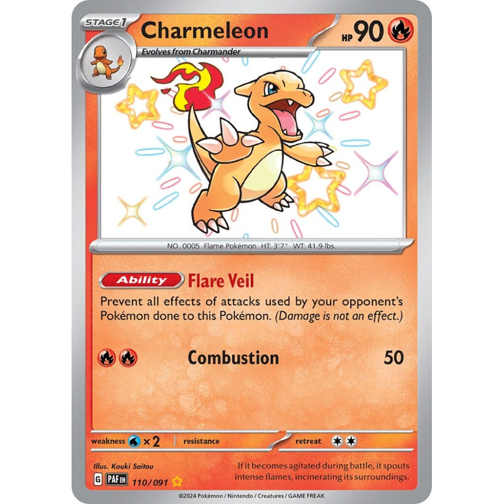 Charmeleon Shiny Rare 110/091 Pokemon Card Game Paldean Fates