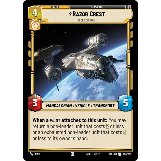 Razor Crest, U, JTL 223), Star Wars Unlimited